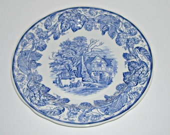 Spode Blue Room Collection Rural Scenes Cow Plate