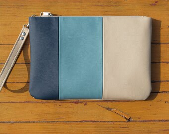 Navy clutch purse Vegan leather handbag Blue evening bag bridesmaid clutch Vegan bag Vegan purse Clutch bag Vegan clutch Vegan leather bag