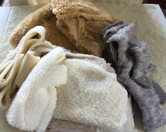 Large Assortment of Sherpa Fleece / Faux Fur / Crafting