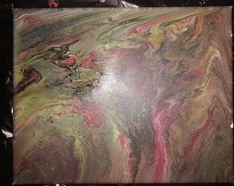 Pour painting dirty rainbow
