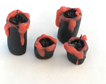 Black 'blood' dripping candles