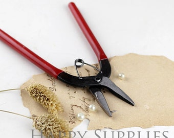 Jewelry Pliers, Hole Punch Pliers, Red, 155x85x11mm, Pin: 1mm (PT-S012-01)