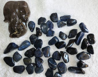 Destash Lots - Qty 44 - Dumortierite Tumbles / Tumbled - Inventory Reduction