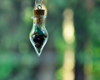 Travel Protection Spell Bottle Rear-view Mirror Charm- Witchcraft, Magick, Spell, Safety, Car
