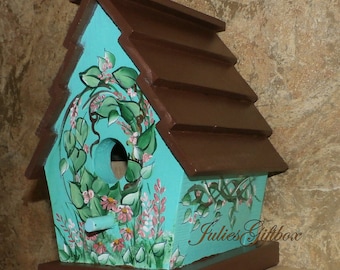 Hand Crafted Birdhouse, Great Gift for Mothers Day, Christmas, Birthday Bird House - 7.5"H x 5.25"W - Made In The USA - Ready To Ship