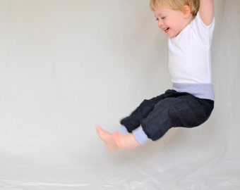 Toddler pants organic denim, boys baggy pants, baby denim pants, jeans pants, toddler boy organic clothes