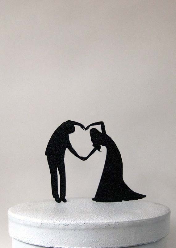 Wedding Cake Topper Heart Cake Topper