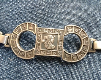 Vintage Silver Egyptian Revival Bracelet