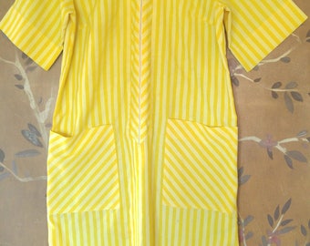 60s yellow striped shift dress by Skimma