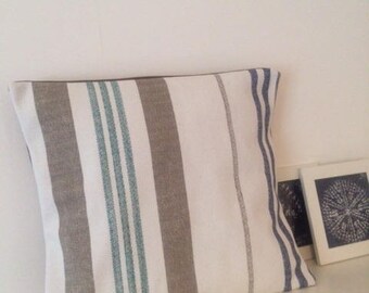 Basketweave thick Pinstripe cotton Cushion cover