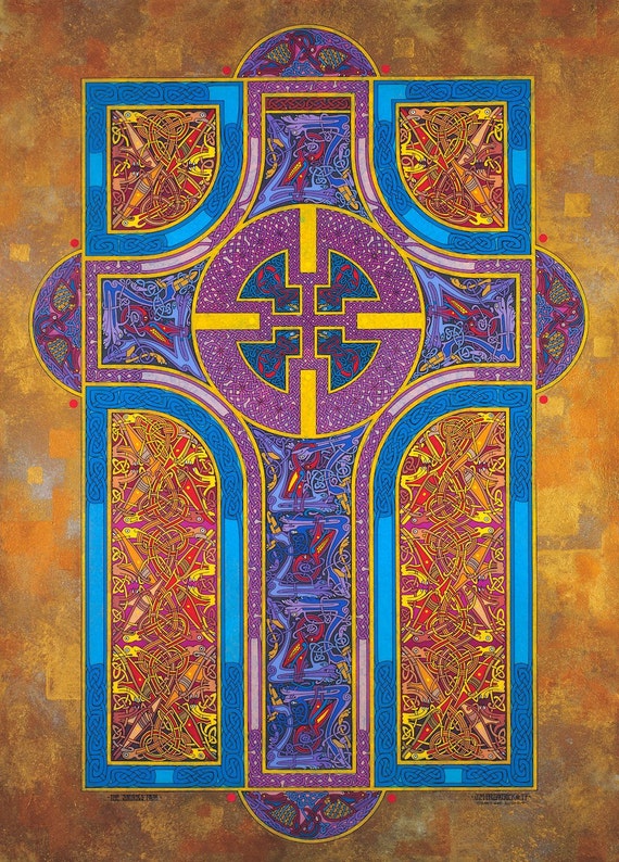 Christian Art Print The Shining Path 16x11. Celtic Art Print