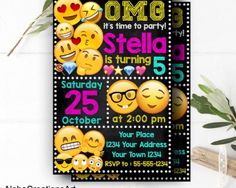 INSTANT DOWNLOAD - Emoji Invitation, Emoji Party, Emoji Birthday Invitation, Emoji Birthday, Emoji Invitation,Emoji Invite,Emoji Party Ideas