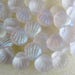25 Czech Glass Shell Beads in Translucent Matte AB Size 9x9mm