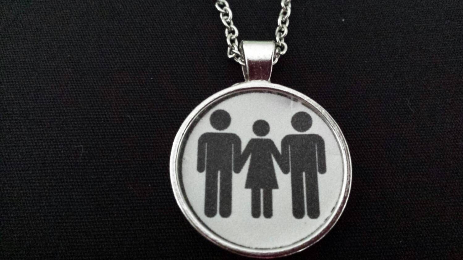 Swinger Jewelry Mfm Threesome Kinky Lifestyle Necklace Hotwife-1938