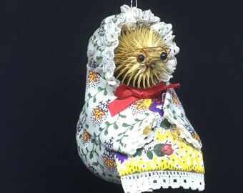 Vintage Mrs Tiggy Winkle Christmas Ornament