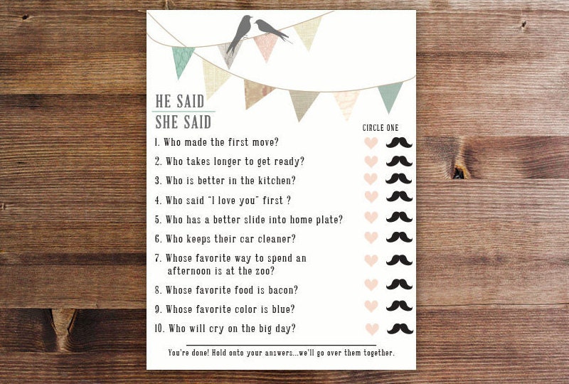 bridal shower printable game wedding printable wedding