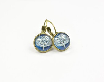 Earrings tree blue