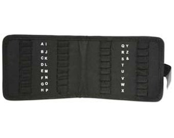 Metal Stamp Folder Black Canvas Beadsmith Alphabet Stamps Set Holder Storage Case