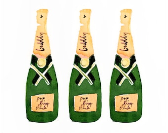 Bar Cart Art: Champagne Trio