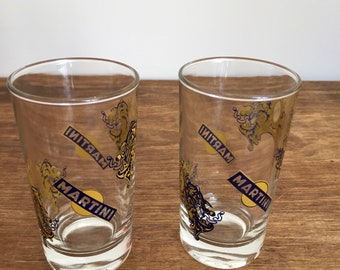 Pair of vintage Martini glasses