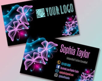 Business Cards, Fast Free Personalization and Change, Digital Business Cards,Home Office Business Card,Mandala Business card