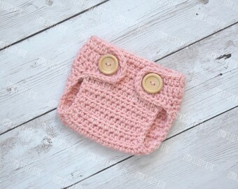 Newborn diaper cover, baby diaper cover, newborn photo prop - PINK