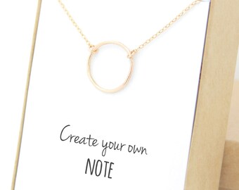 Gold Hammered Eternity Necklace - Eternity Circle Pendant - Eternity Circle Necklace- Circle Necklace - Mother of the Bride Gift