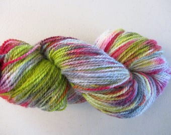 Peace & Love. Handpainted Wool Yarn 2 Ply DK weight