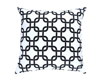 Black and White Pillows.Black Pillows.Pillow Cover.Black and White Throw Pillows.Pillows.Black and White Euro Sham.Any Size