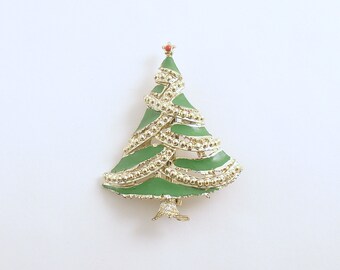 Vintage Christmas Tree Brooch