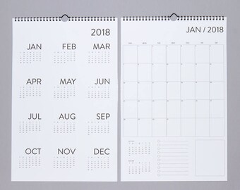 SALE. 12 Month Wall Calendar 2018