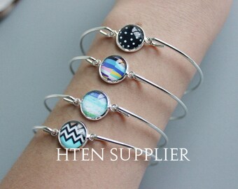 20pcs 12mm Silver bracelet blanks, 12MM Bezel Bracelet Blank, Bezel Bracelet Bangle,12mm Silver Cabochon Base Bangle Bracelet