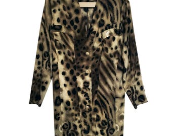 Vintage leopard print dress
