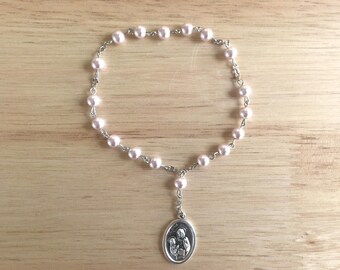 St Anne Chaplet/St Ann Chaplet/Chaplet St Ann/St Anne/Catholic Chaplets/First Communion Gift/Baptism Gift/Flower Girl Gift/Baby Girl Gift