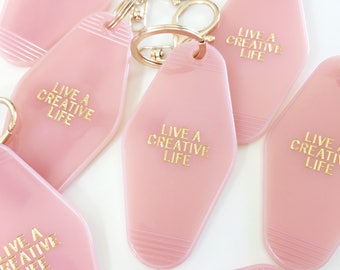 Live a Creative Life Motel Keychain