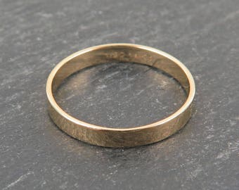 Gold Filled Flat Ring ~ Size F
