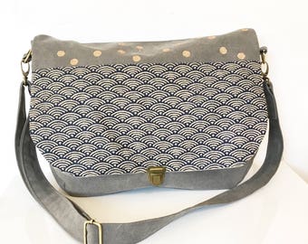Canva schoulder bag in japanese style "Sosh"/ wallet/ schoolbag