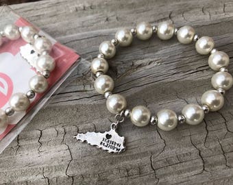 Pearl Kentucky Bracelet / Kentucky Bracelet / Pearl Bracelet / Kentucky Jewelry