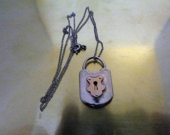 TIFFANY & Co. - Gold and Silver Lock Pendant