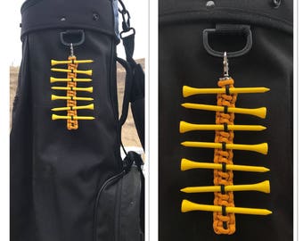 Paracord Golf Tee Holder Custom Made in USA with Matching Zipper Pull and FREE SHIPPING