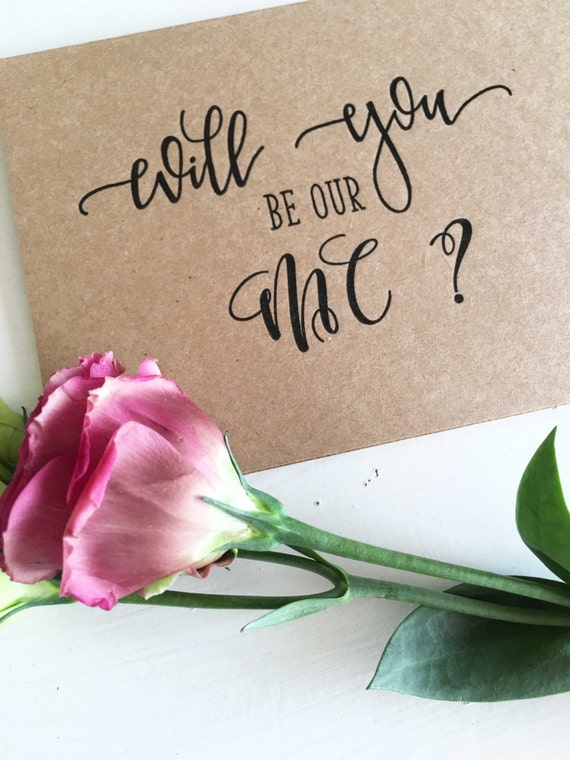master of ceremonies card mc proposal card wedding party