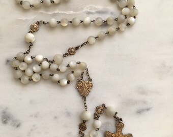 Antique French Rosary - Victorian - Mother of Pearl