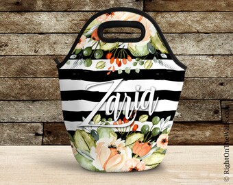 adult lunch bag, teacher gift, custom lunch bag, work lunch bag, insulated lunch tote, personalized gift for her