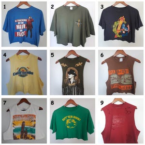 crop tops, graphic tee, old T-shirt