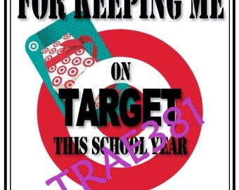 Teacher Appreciation Thank You Gift Tags for Target Gift Cards