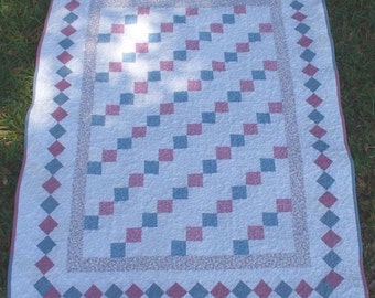 Pink and blue baby blanket