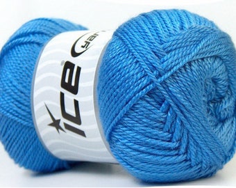balls of acrylic yarn in 100grs brand ICE blue color