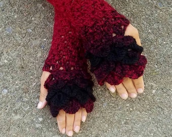Fingerless Dragon Scales Gloves *PATTERN*
