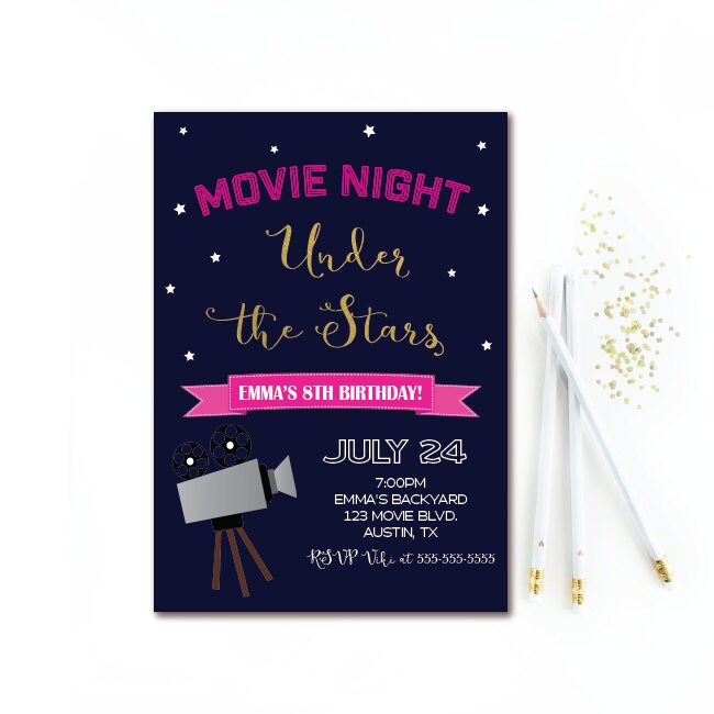 movie night party invitations akba greenw co
