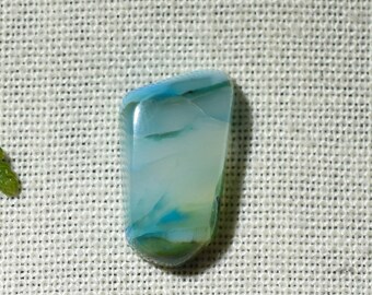 Peruvian Blue Opal Cabochon, Electric Blue Opal Cabochon, Peruvian Designer Blue Opal, Blue Opal Cab